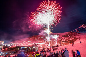 Feu d'artifice aux Menuires
